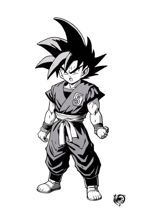 mashup anime (Dragonball, haikyuu et naruto) tattoo design idea