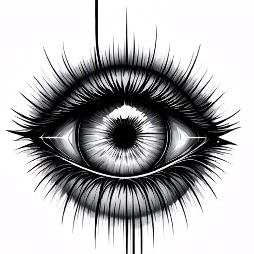 4 eyes connected to each other vertically tattoo design idea