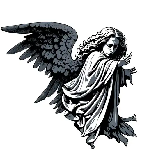 doctor who weeping angel tattoo design idea