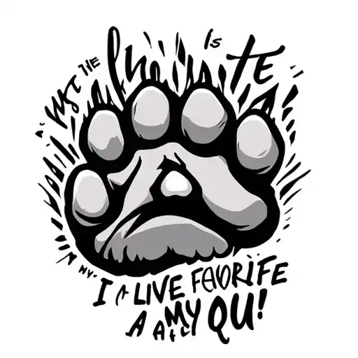 I want to stay in the automotive world my favorite engine is a v8 puppy paw yes my favorite quote is I live my life a qu tattoo design idea