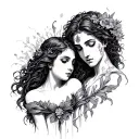 Orpheus And Eurydice tattoo design idea
