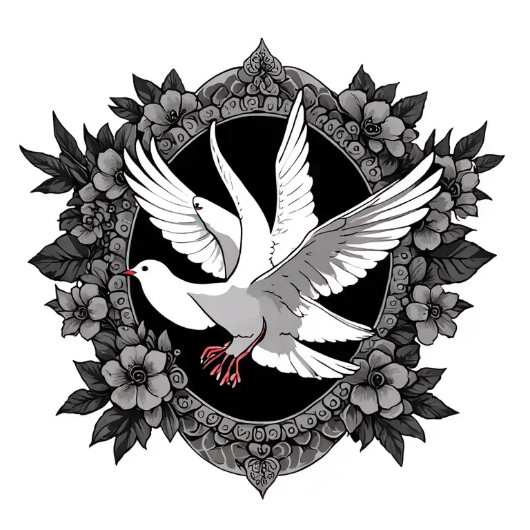 spine tattoo with small dove in it in memory for grandmother very classy  tattoo design idea