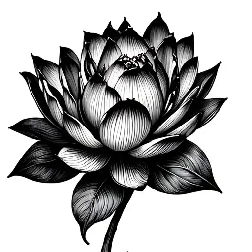 lotus flower for the left arm for man tattoo design idea