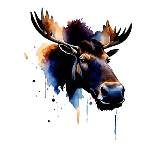 moose tattoo design idea