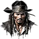 Captain Jack sparrow in sharukh khan post with wolverine craws tattoo design idea