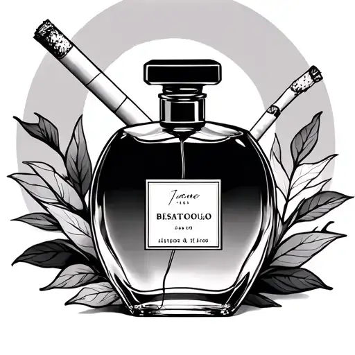 perfume with cigarettes  tattoo design idea