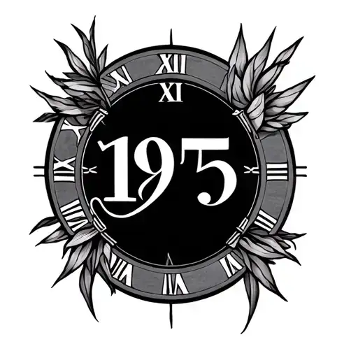 1975 Roman Numerals tattoo design idea