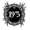 1975 Roman Numerals tattoo design idea
