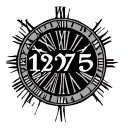 1975 Roman Numerals tattoo design idea