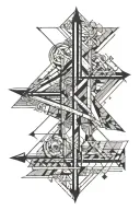 bow and arrow tattoo design idea