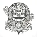 Daruma doll tattoo design idea