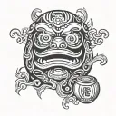 Daruma doll tattoo design idea