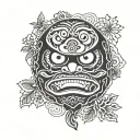 Daruma doll tattoo design idea
