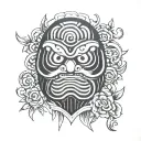 Daruma doll tattoo design idea