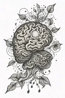 adhd brain tattoo design idea
