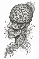 adhd brain tattoo design idea