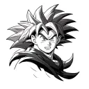 Son Goku UI with Broly and sheglong tattoo design idea