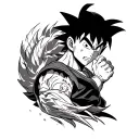 Son Goku UI with Broly and sheglong tattoo design idea