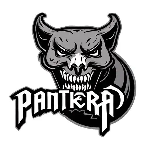 pantera band logo tattoo design idea
