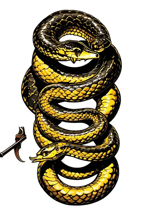 don't tread on me snake patriot yellow 2nd amendment tattoo design idea