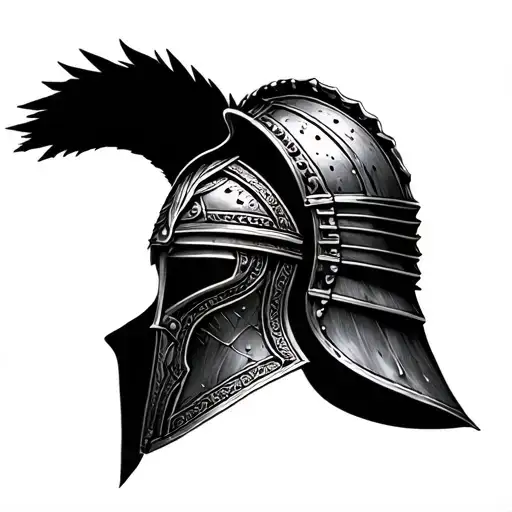 gladiator maximus helmet tattoo design idea