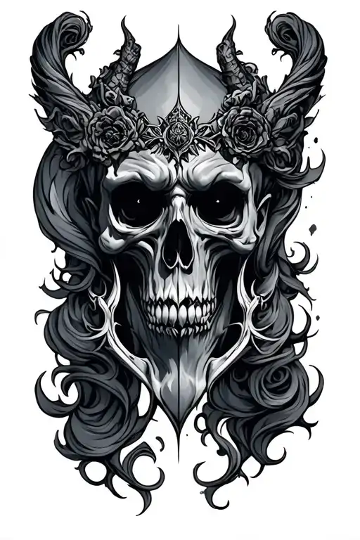 hades bident tattoo design idea