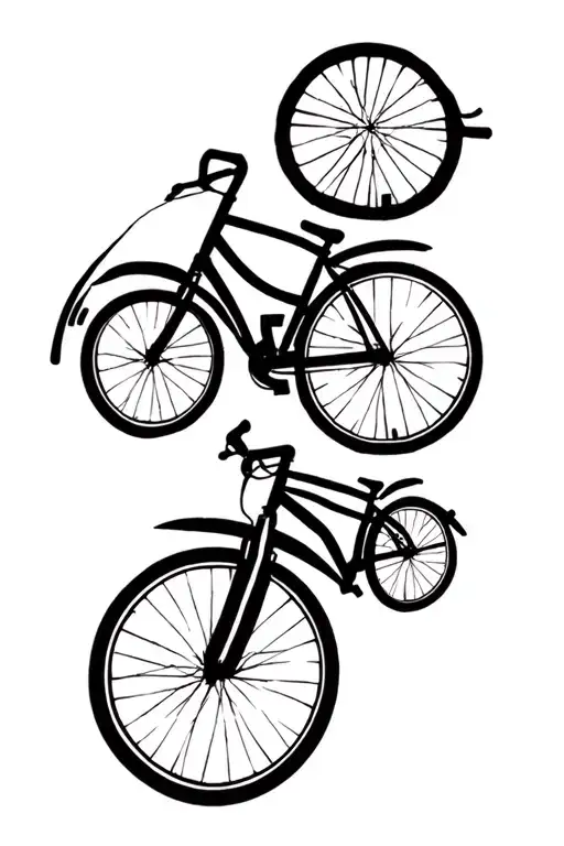 bicycle outdoors tattoo design idea