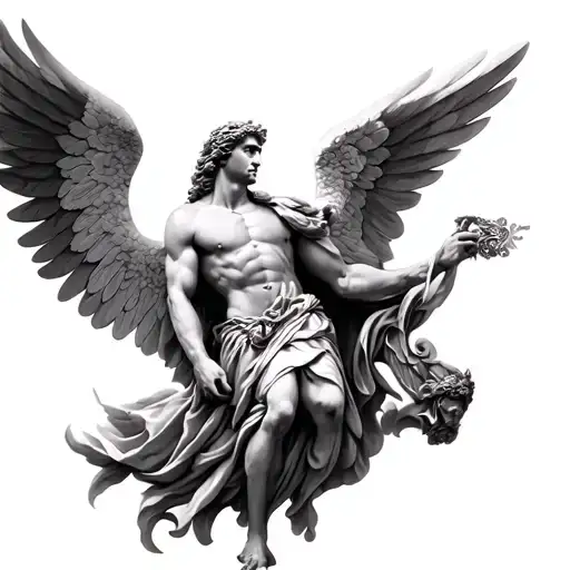 saint michael tattoo design idea
