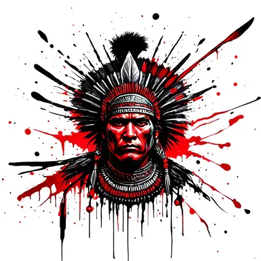 Inca warrior tattoo design idea