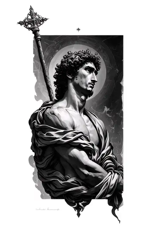 saint sebastian tattoo design idea