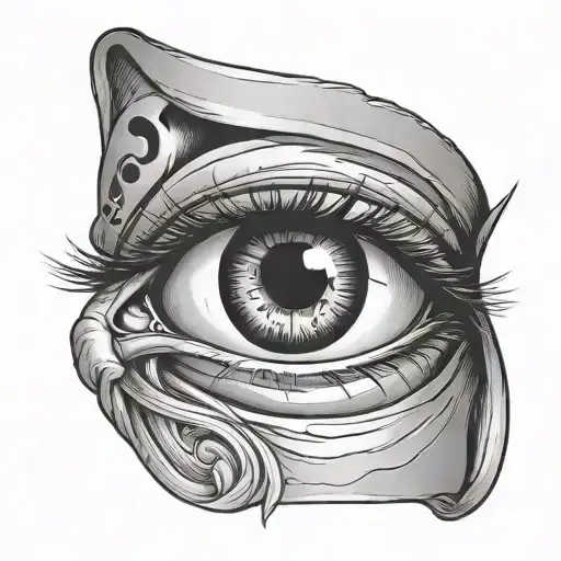 bandages eye inside tattoo design idea
