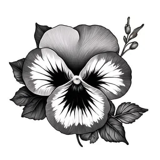 Pansy tattoo design idea