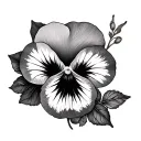 Pansy tattoo design idea