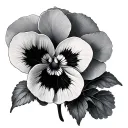 Pansy tattoo design idea