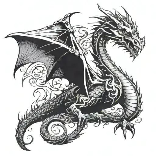 dragon tattoo design idea