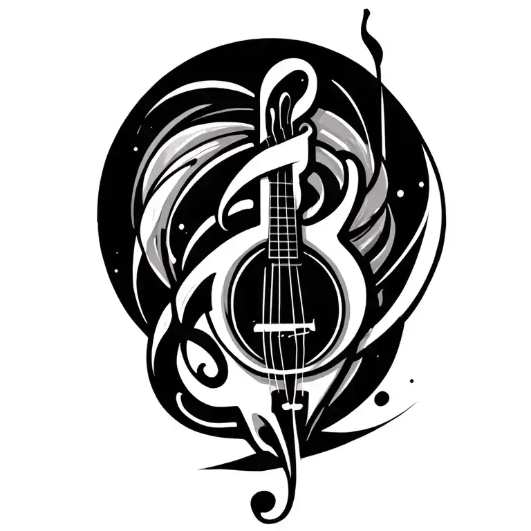 musical tattoo design idea