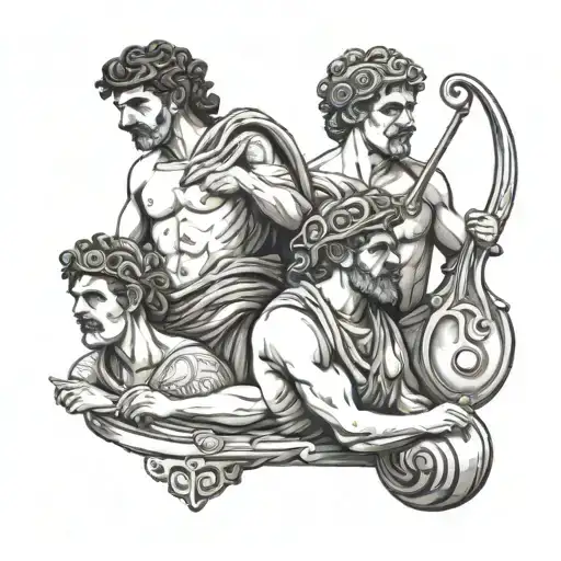 Greek Band tattoo design idea
