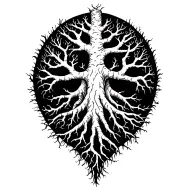 nordic tree roots spreading tattoo design idea