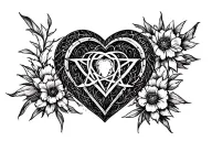 Heartagram tattoo design idea