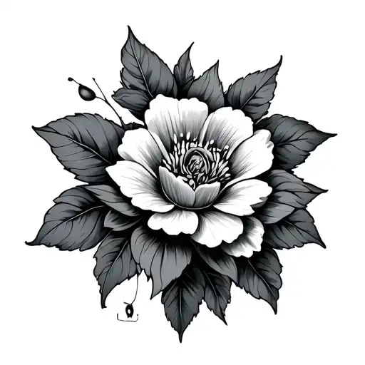 Flower magician tattoo design idea