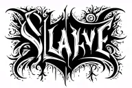 Inscription "Slave" tattoo design idea