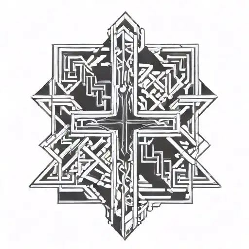 Cross + 3 Nails tattoo design idea