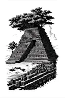 Popocatepetl loading Iztaccíhuatl tattoo design idea