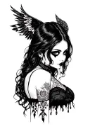 big titty goth girl tattoo design idea