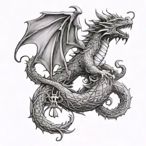 Libra, Dragon around tattoo design idea