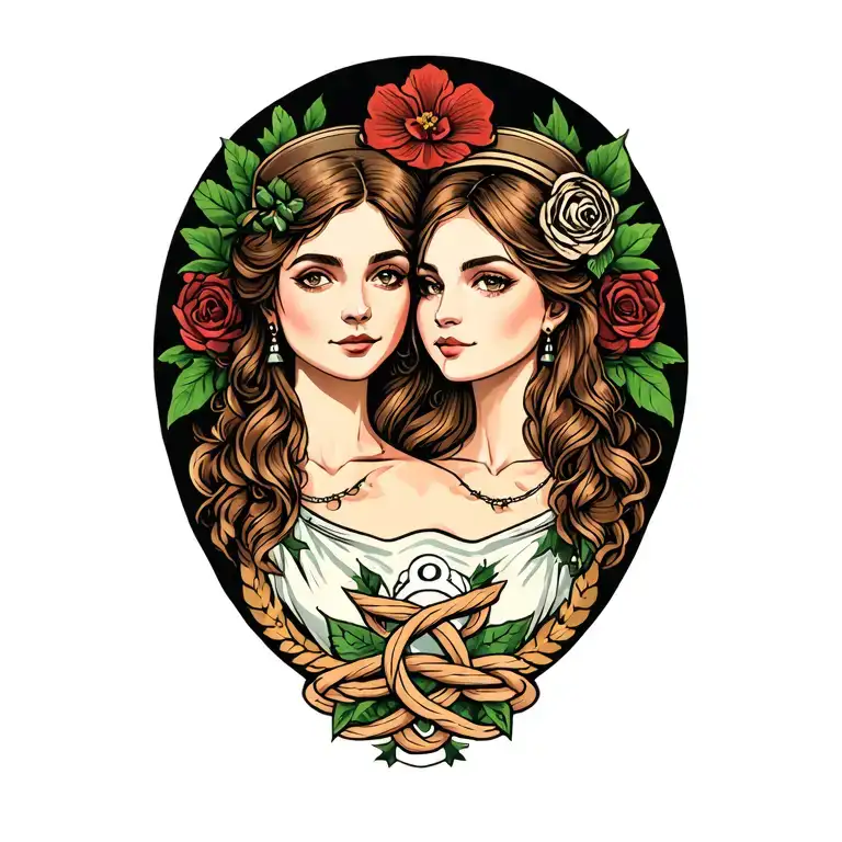 Irish father daughter knot, military, Utah  tattoo design idea