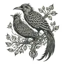 Phoenix Bird Inside A Tree Of Life tattoo design idea