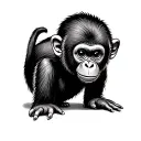 Cute Monkey tattoo design idea