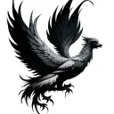 Feminine Phoenix tattoo design idea