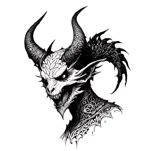 demon tattoo design idea